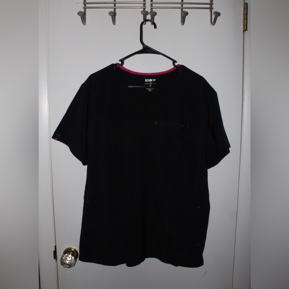 Black scrubs star scrub top from Walmart